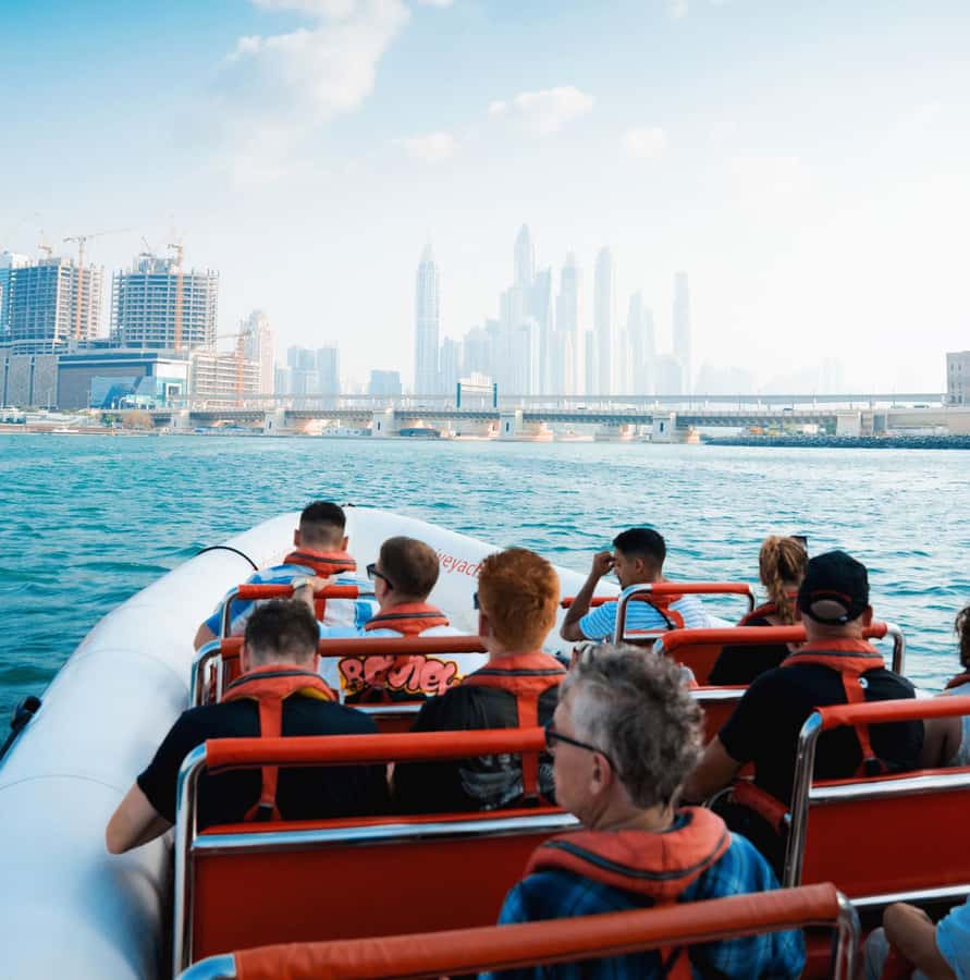 Dubai: Marina, Atlantis, Palm & Burj Al Arab Speedboat Tour - Burj Al Arab and the return to the Marina