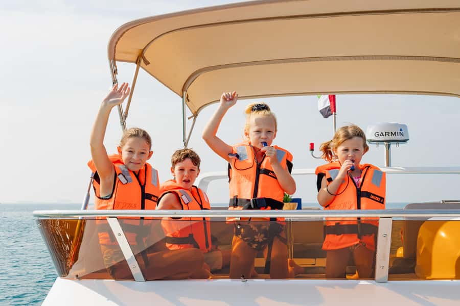 Dubai: Yacht Cruise with Swimming, Snorkeling and BBQ Lunch - The slide, floating pool, and jet ski options