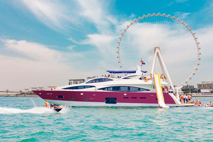 Dubai: Yacht Cruise with Swimming, Snorkeling and BBQ Lunch - The JBR stop is built for swimming, not serious snorkeling