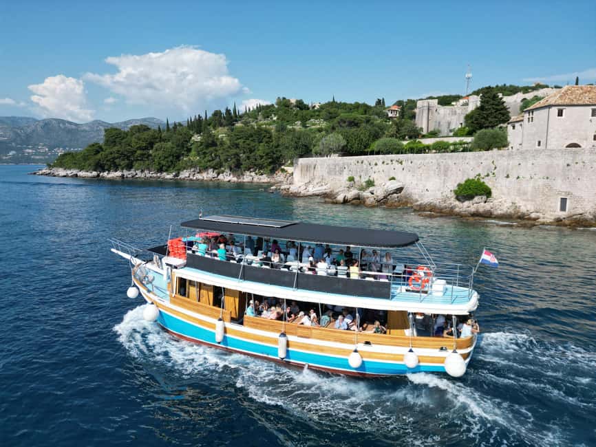 Dubrovnik: Elaphite Islands Cruise with Drinks/Lunch Options - Koločep: the first swim and the Blue Cave option