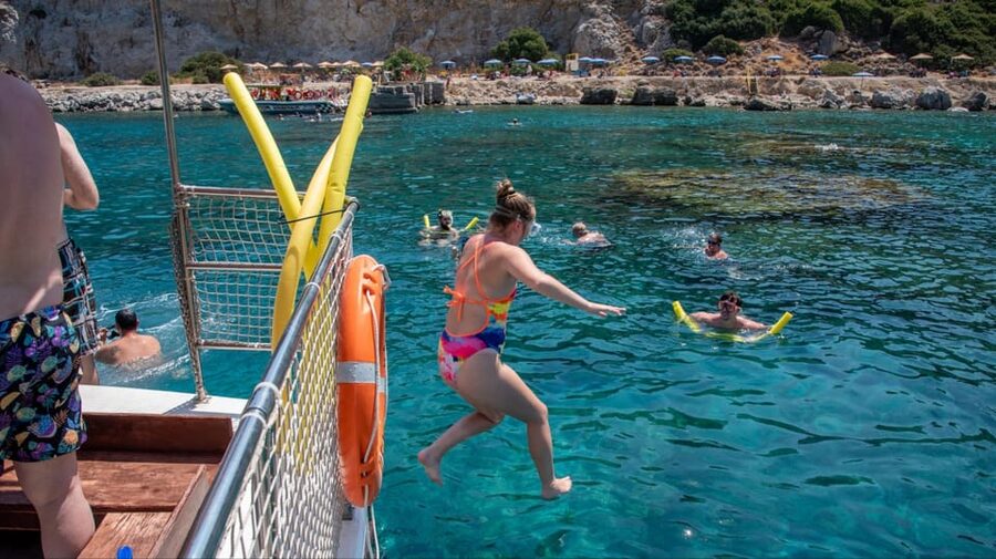 Faliraki: Boat Trip to Afantou Caves, Antony Quinn, Ladiko - A closer look at the boat and onboard comfort