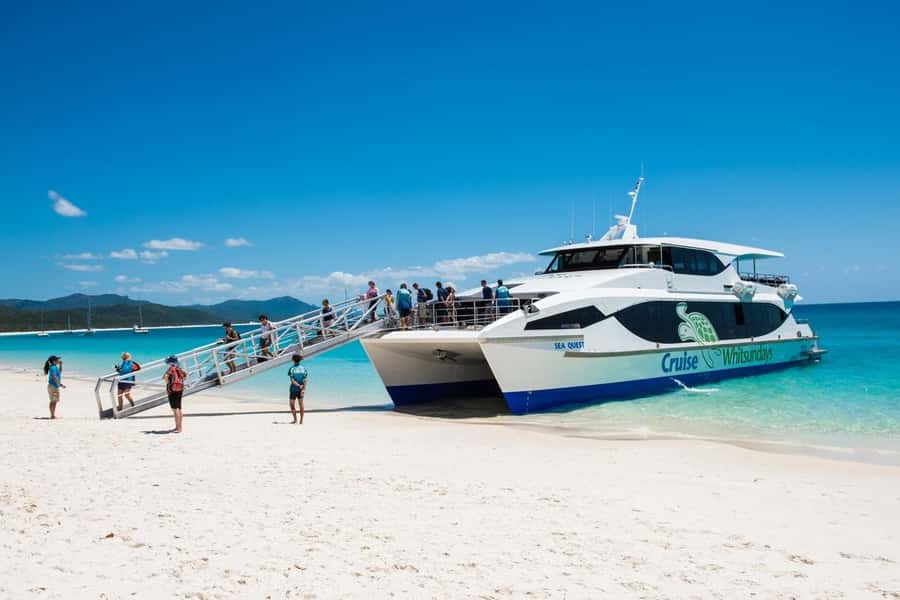 From Airlie: Whitsundays and Whitehaven Half-Day Cruise - Swimming, paddle-boards, and stinger suits