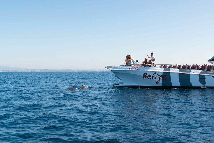 From Albufeira: Dolphins and Caves 2.5-Hour Boat Trip - The crew and the guide commentary