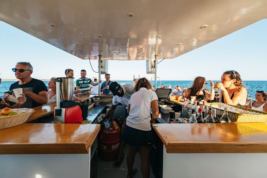 From Albufeira: Sunset Cruise and Beach BBQ with Open Bar - Music, Fire, and the Evening Mood