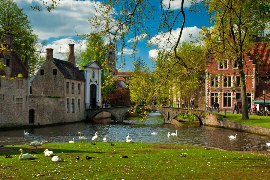 From Brussels: Bruges Day Trip with Boat Tour Option (ES) - Minnewaterpark and the first look at Bruges