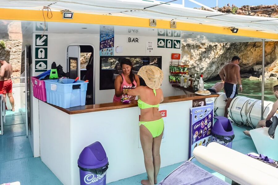 From Bugibba: Blue Lagoon Afternoon Swim with Sunset Cruise - What happens at the Blue Lagoon