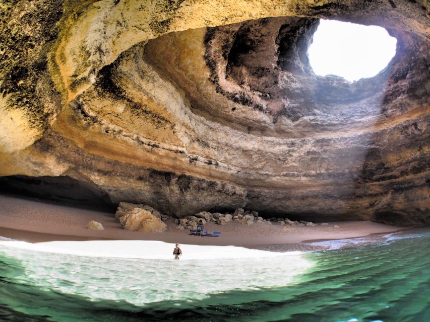 From Carvoeiro: Benagil Caves and Praia da Marinha Boat Trip - Alfanzina Lighthouse and the steamboat cave