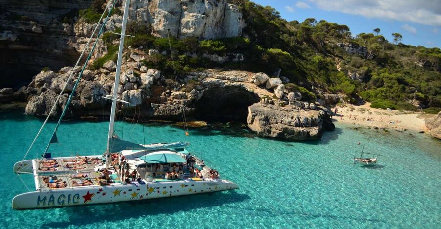 From Colònia de San Jordi : Catamaran Cruise to Es Trenc - Cap Salines and the open Mediterranean views