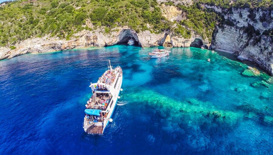 From Corfu: Day Cruise to Paxos, Antipaxos, and Blue Caves - A guide-led cruise with a social feel