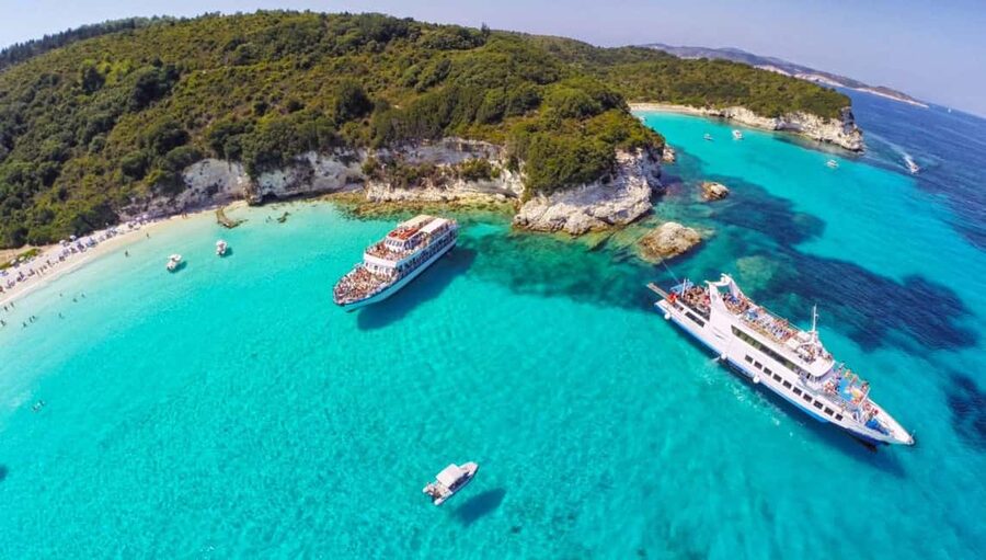 From Corfu Island: Antipaxos & Paxos Blue Caves Boat Cruise - A long day that packs in two Ionian islands