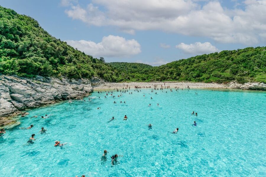 From Corfu Island: Antipaxos & Paxos Blue Caves Boat Cruise - Inside the Blue Caves of Paxos