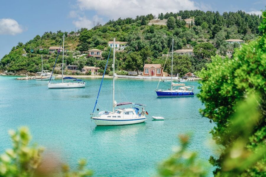 From Corfu Island: Antipaxos & Paxos Blue Caves Boat Cruise - Swimming off Antipaxos