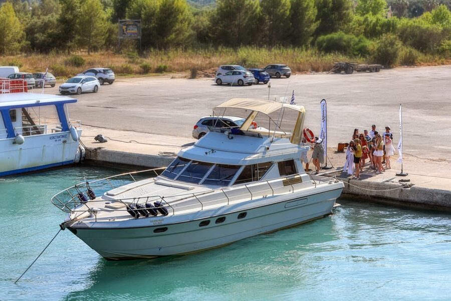From Corfu: Luxury Yacht Cruise to Paxos and Antipaxos - Lakka Beach and the first coastal views