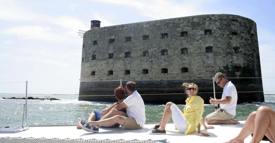 From La Rochelle: Sailing Cruise to Fort Boyard - Approaching Fort Boyard by sail