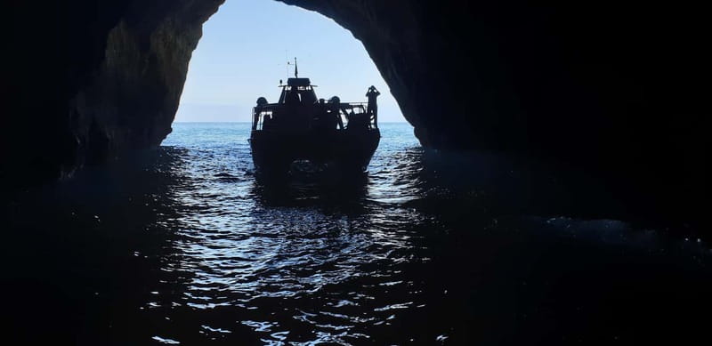 From Lagos: Benagil Caves Catamaran Cruise - Seeing Benagil Cave from the catamaran