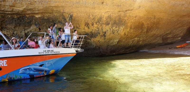 From Lagos: Benagil Caves Catamaran Cruise - The ride past Pintadinho, Paradise, and Carvoeiro