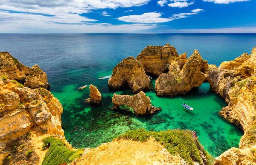 From Lagos: Cruise to the Caves of Ponta da Piedade - The turquoise lagoon and small beaches