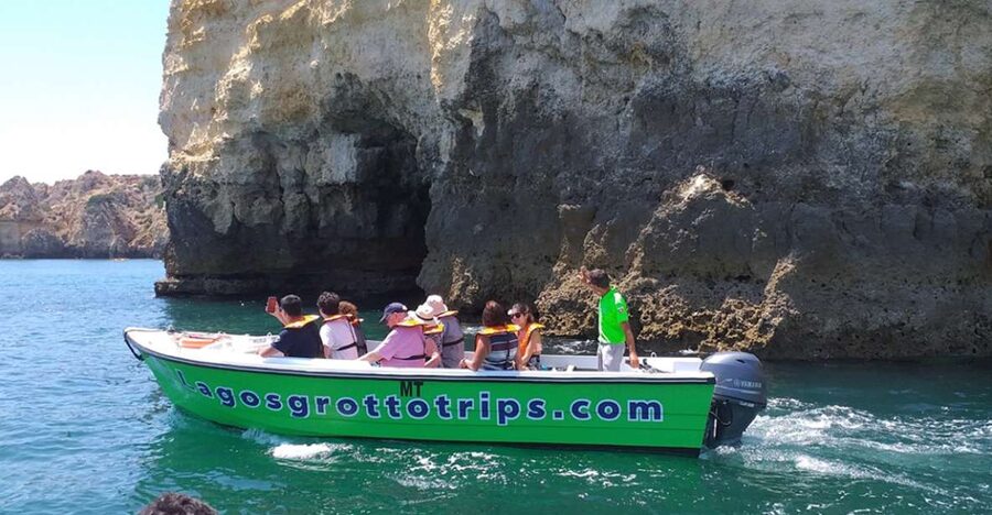 From Lagos: Cruise to the Caves of Ponta da Piedade - Leaving Lagos Marina for the open coast
