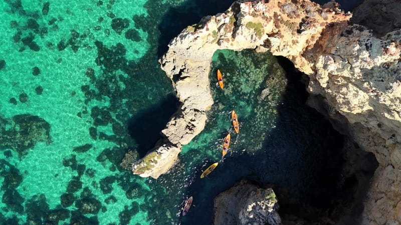 From Lagos: Ponta da Piedade Caves Kayak Tour from Catamaran - Swimming, sun, and the boat slide