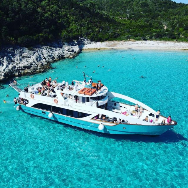 From Lefkimmi: Syvota, Blue Lagoon and Cave Sunset Cruise - A four-hour cruise with three very different stops