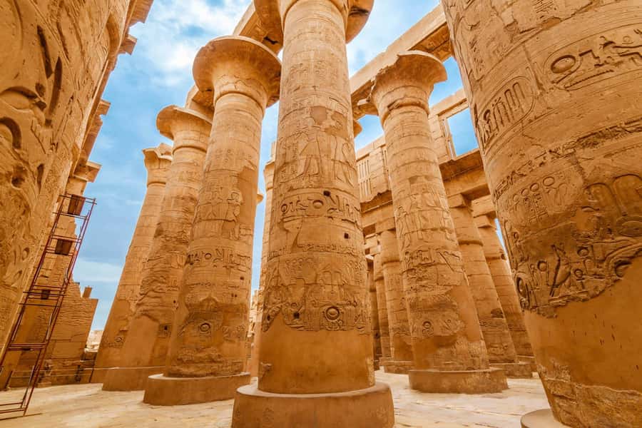 From Luxor: 3-Night Nile Cruise to Aswan and Hot Air Balloon - Day one: Karnak, a felucca, and Luxor Temple