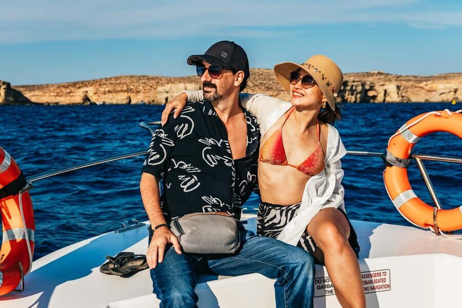 From Malta: Gozo Quad Bike Tour & Comino Boat Tour w/ Lunch - Comino by private boat, Blue Lagoon, and sea caves