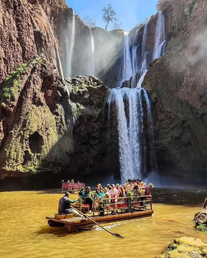 From Marrakech:Ouzoud Waterfalls Day Trip with Boat Tour - The boat ride beneath the falls