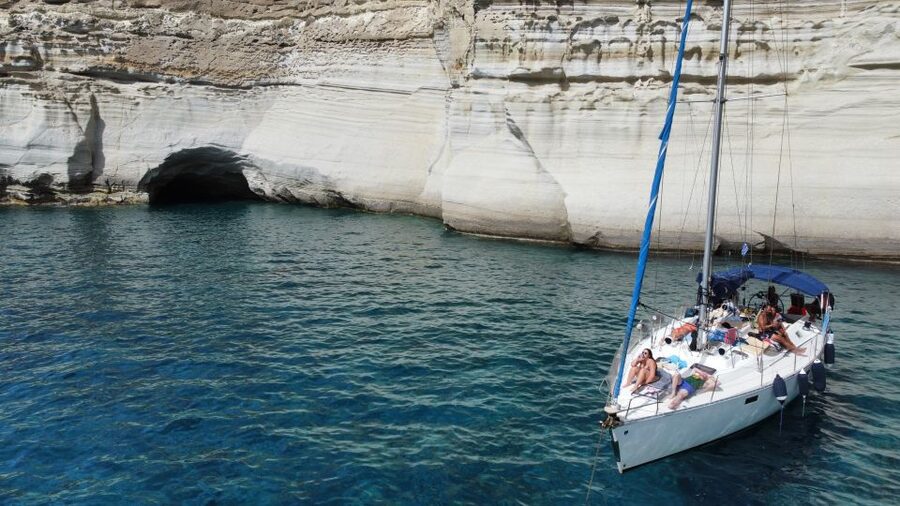 From Milos: Guided Day Cruise to Kleftiko With Lunch - From Adamas Port to Klima and Cape Vani