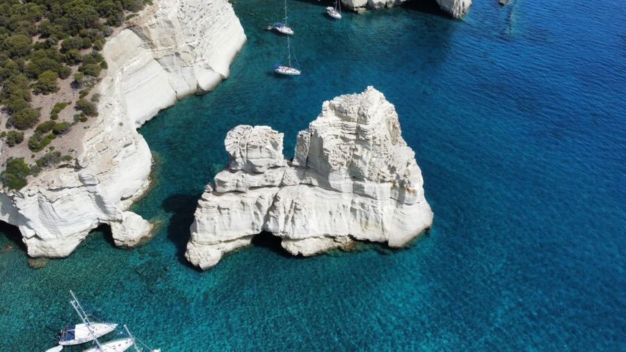 From Milos: Guided Day Cruise to Kleftiko With Lunch - The return route through Agios Dimitrios