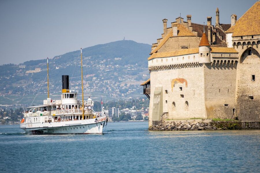 From Montreux: 2-Hour Riviera Cruise - The return through Vevey and the Lavaux vineyards