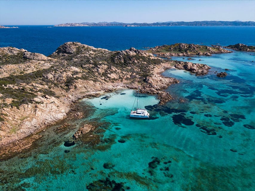From Palau: La Maddalena Archipelago Catamaran Tour w/ Lunch - Swimming, snorkeling, and the real effect of Sardinian wind