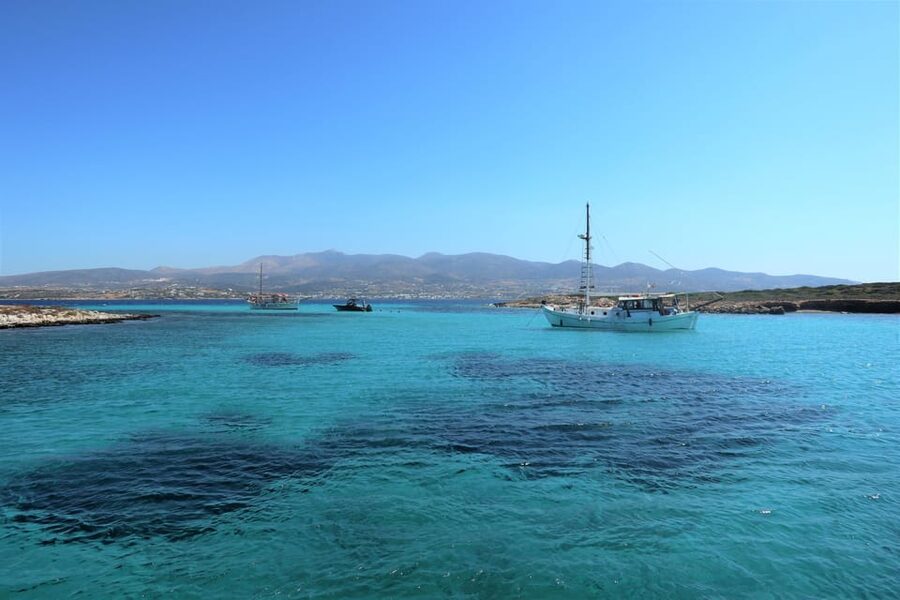 From Paros: Antiparos and Despotiko Full-Day Swim Cruise - Despotiko and the quiet water between the islands