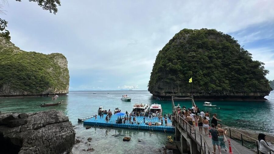 From Phi Phi: Half-Day Longtail Boat Tour with Snorkeling - Viking Cave and the limestone cliffs
