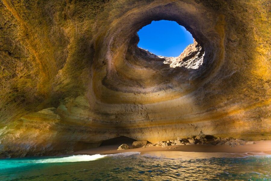 From Portimão: Catamaran Cruise to Benagil Caves with BBQ - Beach time, umbrellas, and paddleboards