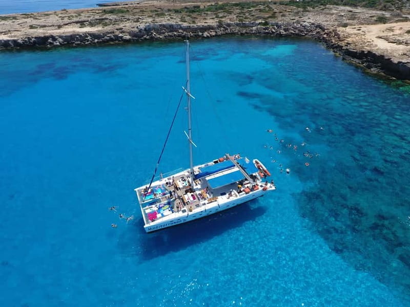 From Protaras: Catamaran Cruise to Blue Lagoon - The first coastal views toward Varosha and Derynia Bay