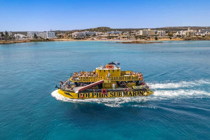 From Protaras: Cruise to Blue Lagoon, Turtle Cove & Sea Cave - The underwater deck and marine life