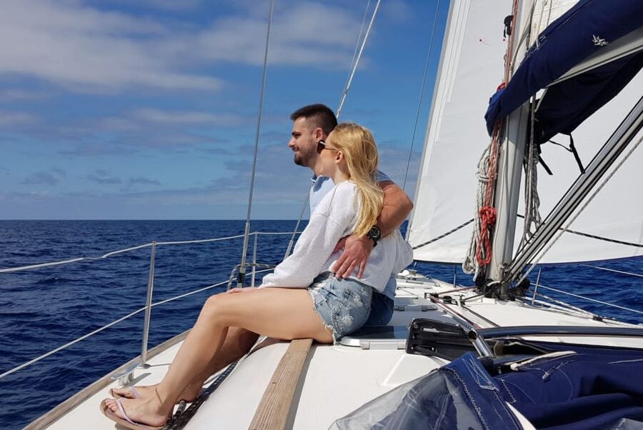 From Puerto de Mogán: Sailboat Trip with Food and Drinks - From hotel pickup to Puerto de Mogán