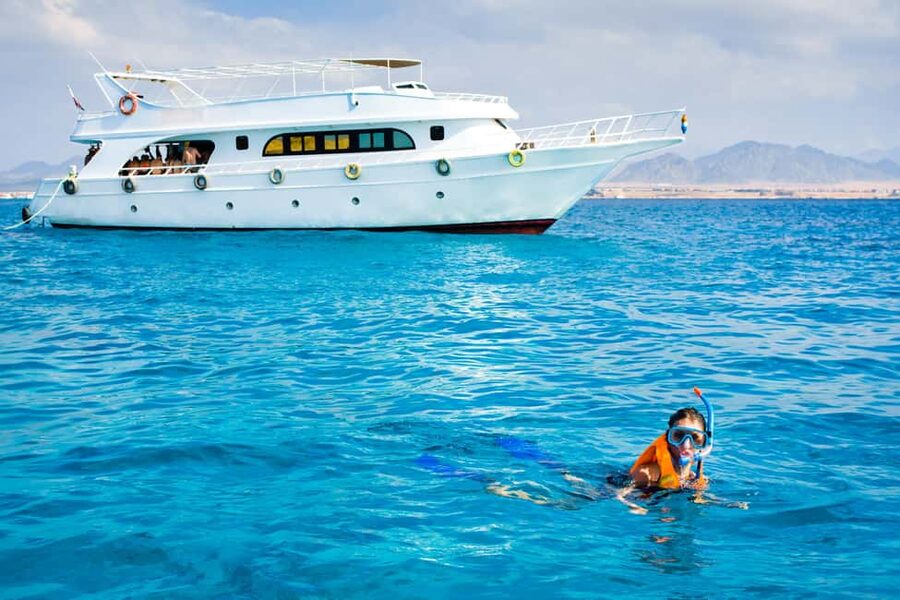 From Sharm: Ras Muhammed & White Island By Boat & intro Dive - The crew and beginner support