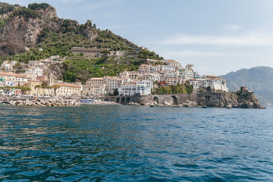 From Sorrento: Amalfi and Positano Full-Day Trip by Boat - Positano and the famous pink-and-white houses