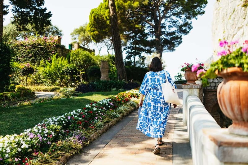 From Sorrento/Nerano: Capri Island Cruise with Guide Onboard - Capri town and the Augustus Gardens