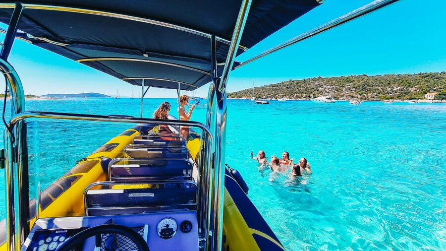 From Split: Blue Cave & 5 Islands with Vis & Hvar Boat Tour - Swimming at Budikovac’s Blue Lagoon