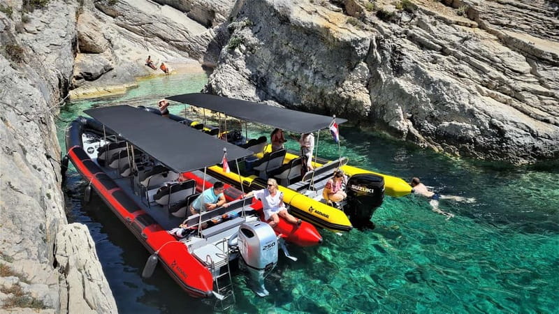 From Split: Blue Cave, Hvar, Mamma Mia, 5 Islands boat Tour - What the covered boat means in real life