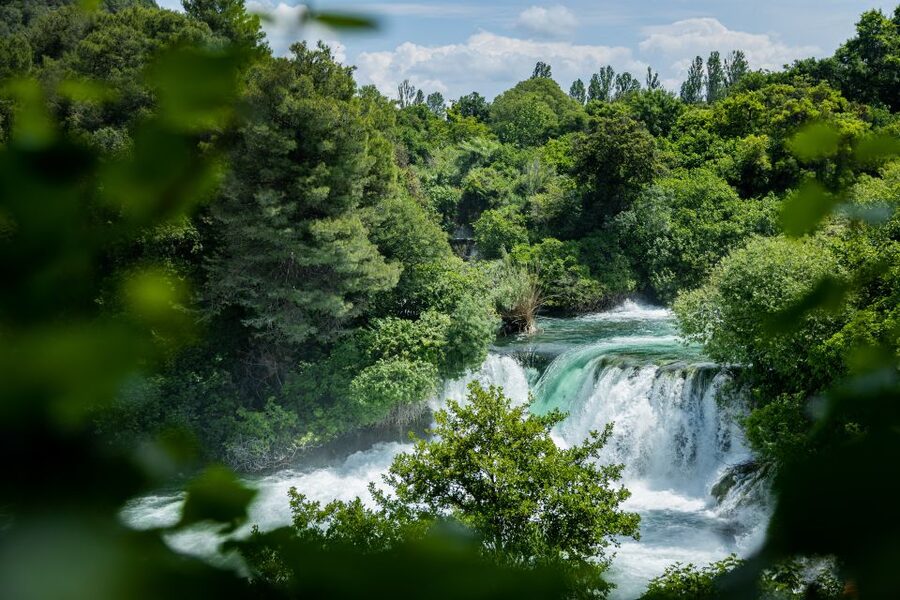 From Split: Krka Waterfalls Cruise & Trogir Walking Tour - The river boat to Skradin