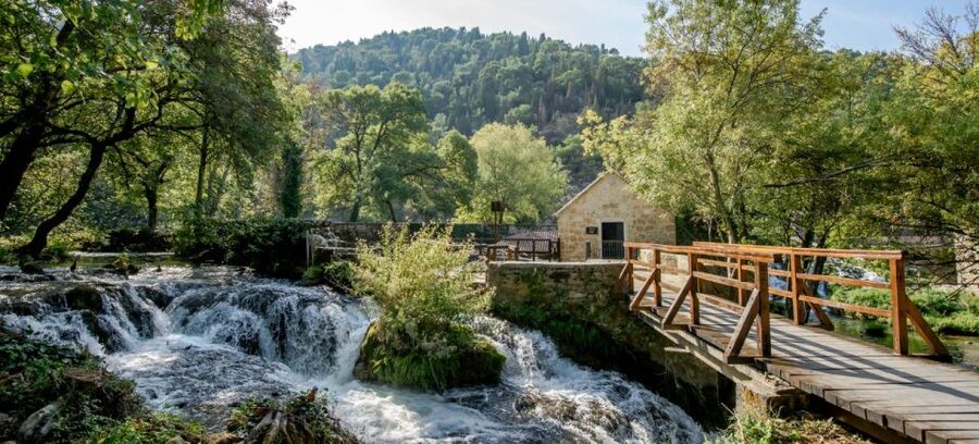 From Split: Krka Waterfalls Cruise & Trogir Walking Tour - Leaving Split from the Riva