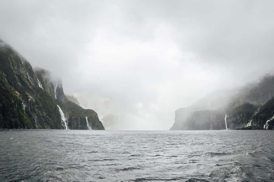 From Te Anau: Milford Sound Coach Tour and Cruise - Boarding the catamaran at Milford Sound
