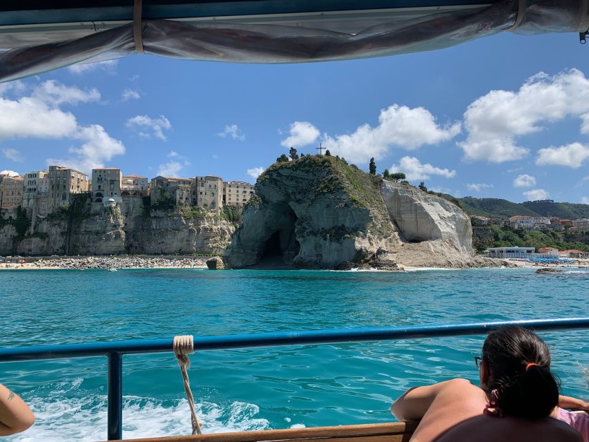 From Tropea: Capo Vaticano boat tour with snorkel & aperitif - Praia di Fuoco and the boat-only coastline