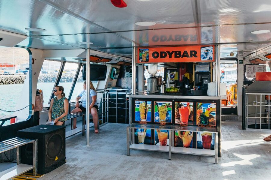 Fuerteventura: Glass Bottom Boat Cruise with Lunch & Drinks - Paella, drinks, and the view from the deck