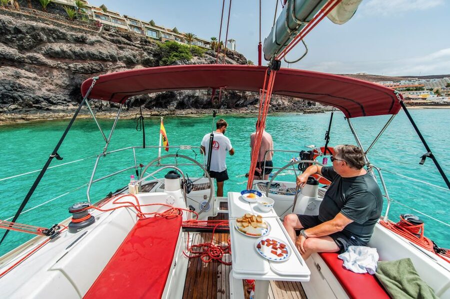 Fuerteventura: Sailing with Snorkeling and Dolphin Watching - Tapas, wine, and a relaxed return sail