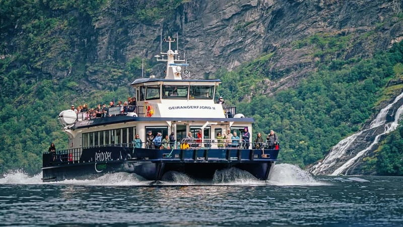 Geiranger: Fjord and Waterfalls Sightseeing Boat Trip - The route to the Seven Sisters and beyond