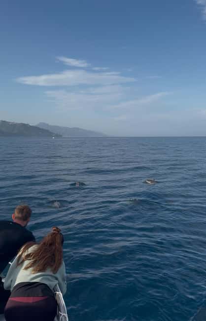 Giardini Naxos: Dolphin Searching Sunset Boat Tour - Isola Bella and the swimming stop